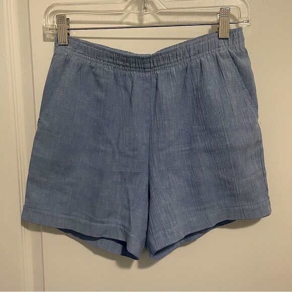 Vintage Monterey Canyon Light Blue Pull on Shorts Size 8 Cotton Blend High Waist - Picture 2 of 6
